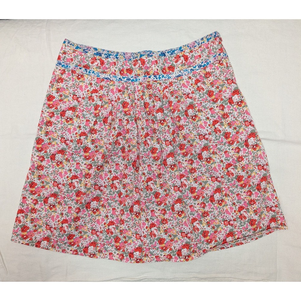 Emmelee for F.C. Floral Cotton Lined A-Line Skirt Women's Large